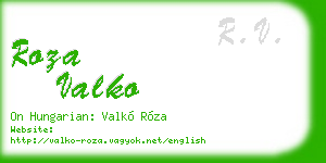 roza valko business card
