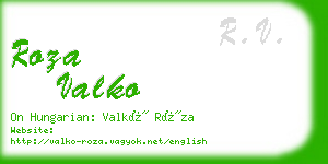 roza valko business card